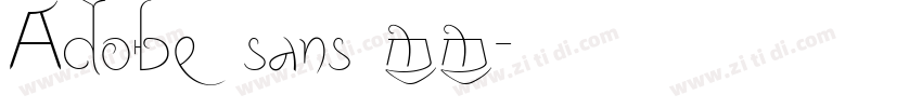 Adobe sans mm字体转换